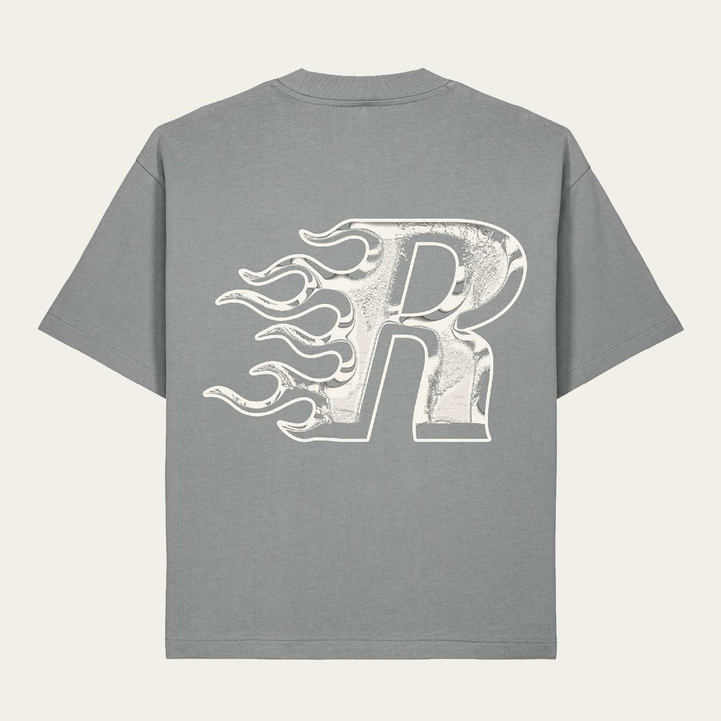 ROFFA. heavy oversized t-shirt - Flaming R - 100% organisch katoen