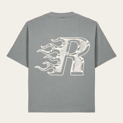 ROFFA. heavy oversized t-shirt - Flaming R - 100% organisch katoen