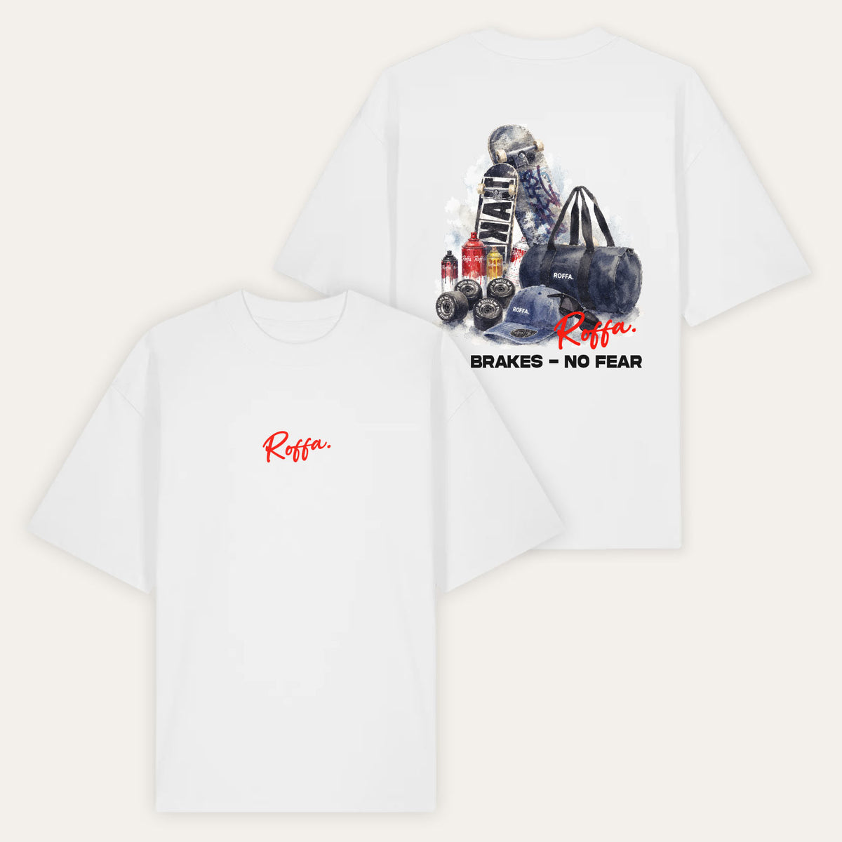 ROFFA. boxy heavy oversized t-shirt - No Brakes