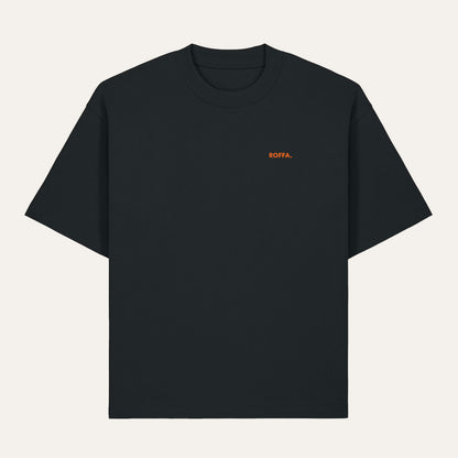 ROFFA. boxy heavy oversized t-shirt zwart - Tag shoes
