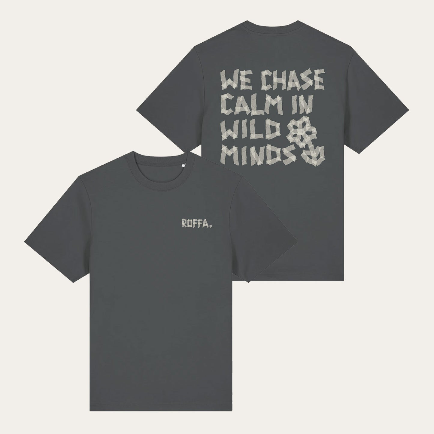 ROFFA. t-shirt comfort - We chase calm - 100% organisch katoen