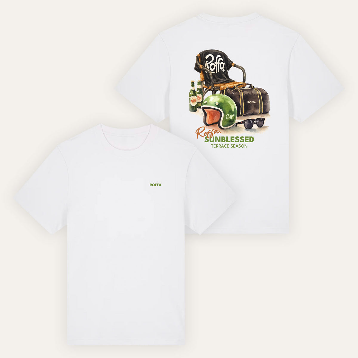 ROFFA. t-shirt comfort wit - Sunblessed
