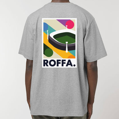 Grijs oversized Feyenoord t-shirt met de Kuip  