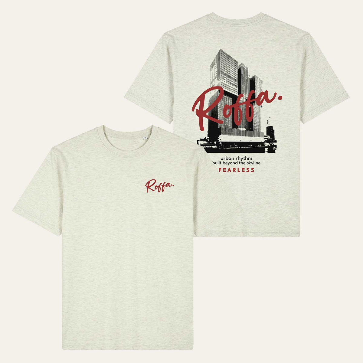 ROFFA. washed oversized t-shirt korrel grijs - Fearless