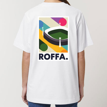 Wit oversized Feyenoord t-shirt met de Kuip  