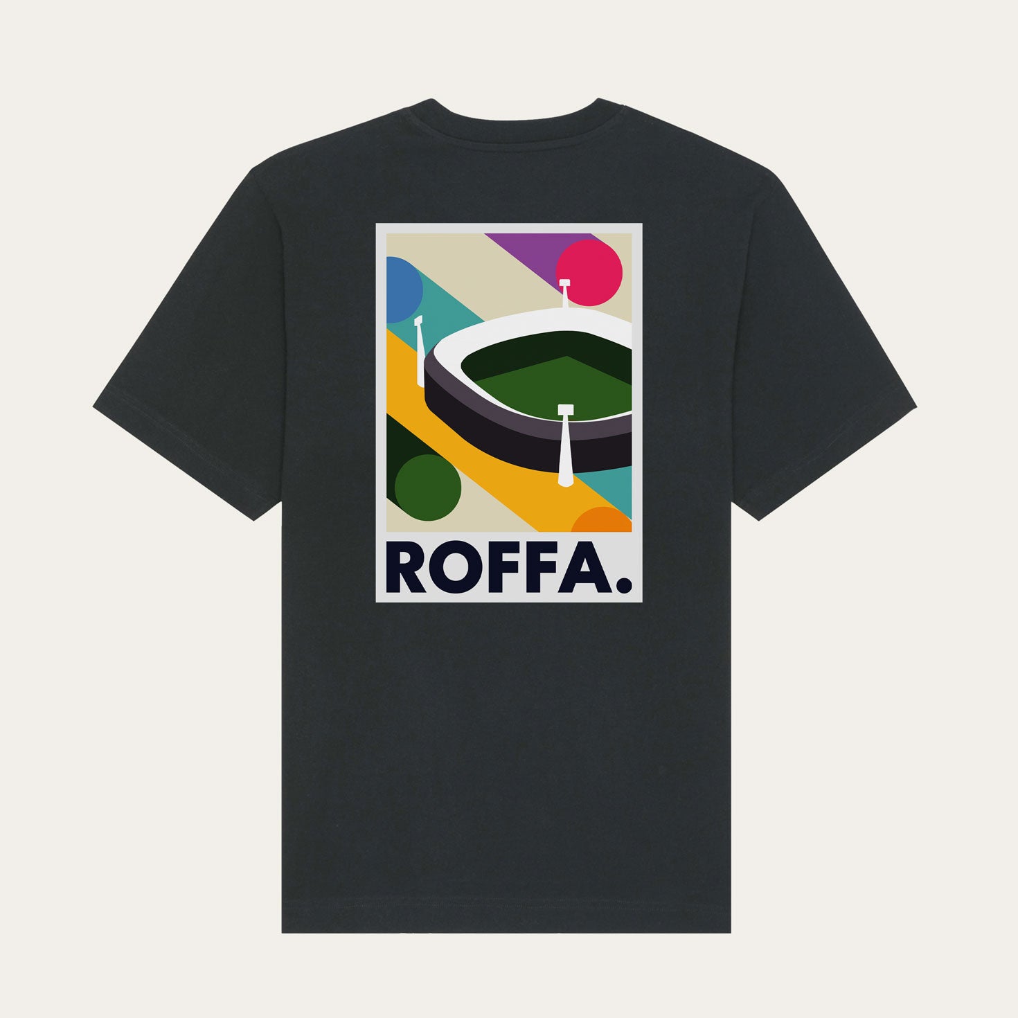 Zwart oversized Feyenoord t-shirt met de Kuip  