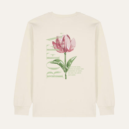 ROFFA. heavy t-shirt long sleeve oversized - Natuurlijk wit - Tulip