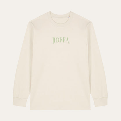 ROFFA. heavy t-shirt long sleeve oversized - Natuurlijk wit - Tulip