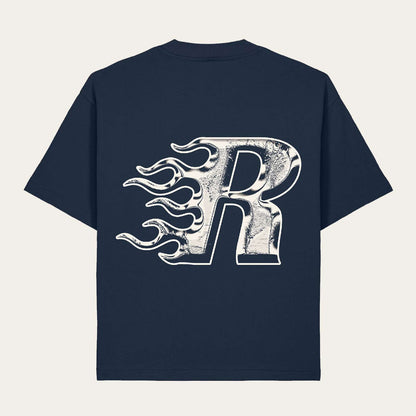 ROFFA. heavy oversized t-shirt - Flaming R - 100% organisch katoen