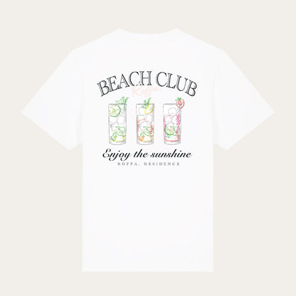 ROFFA. oversized t-shirt wit - Beach Club - 100% organisch katoen