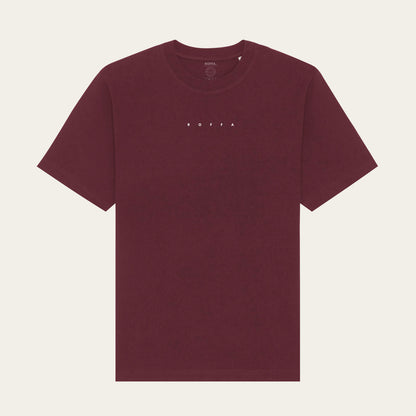 Rood heavy t-shirt met breed Roffa logo