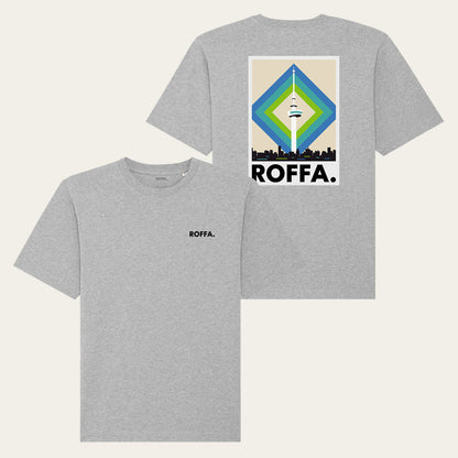 Grijs heavy t-shirt met Roffa en Euromast logo