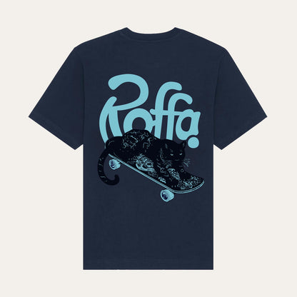 ROFFA. oversized t-shirt navy - Blue panthera