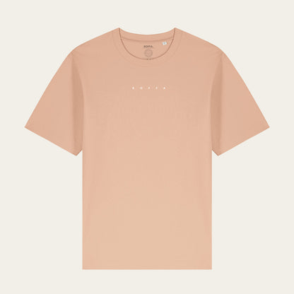 Peach heavy t-shirt met breed Roffa logo