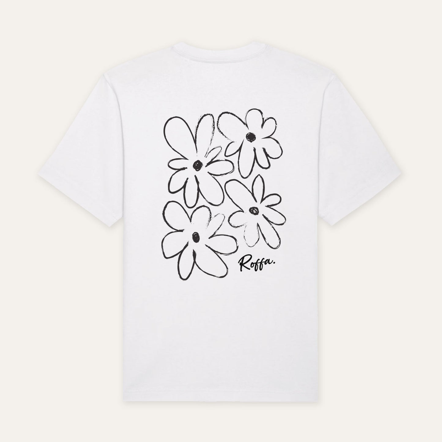 ROFFA. oversized t-shirt - Outline flowers