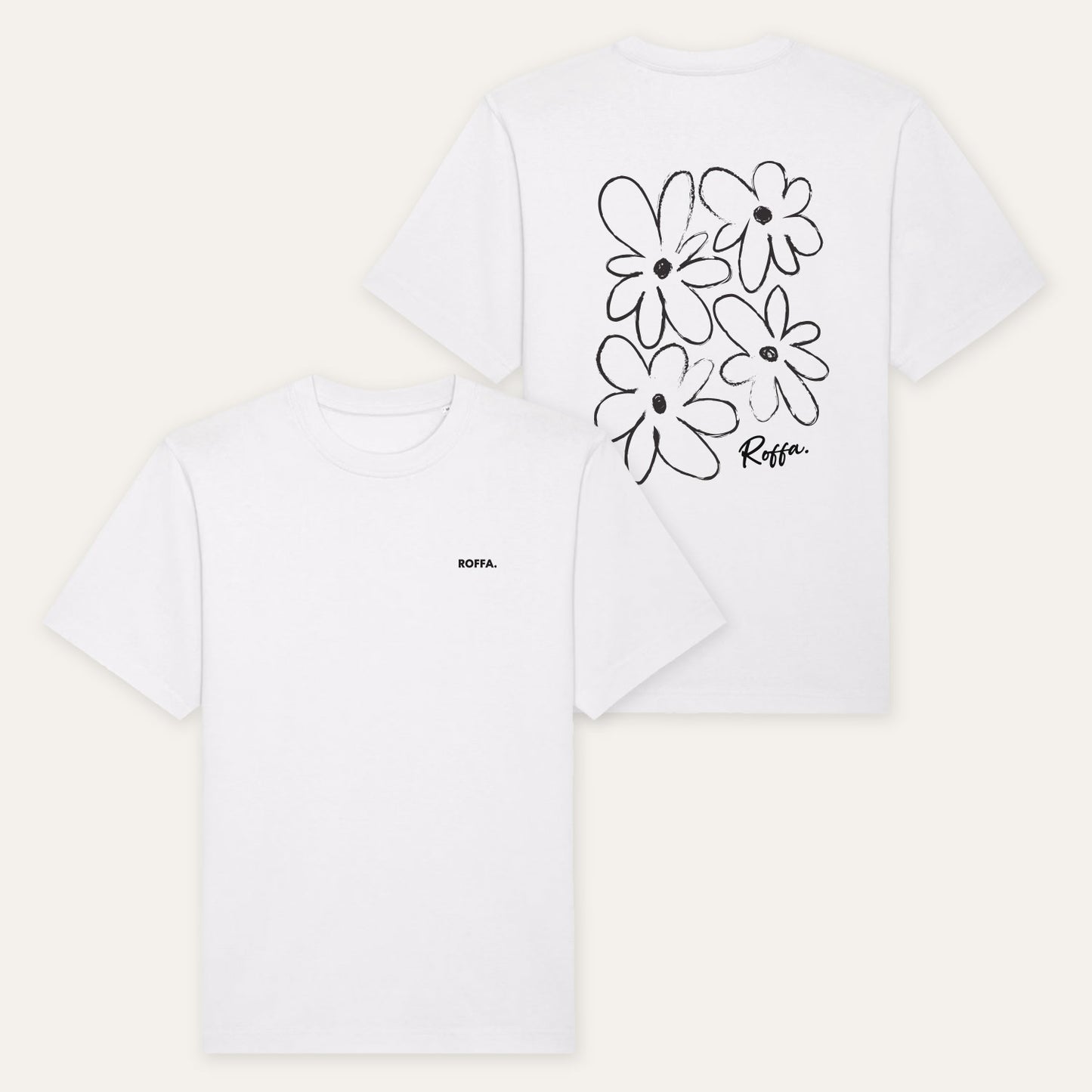 ROFFA. oversized t-shirt - Outline flowers