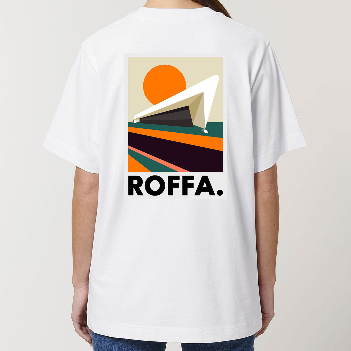 Wit heavy t-shirt Roffa en rotterdam centraal station logo