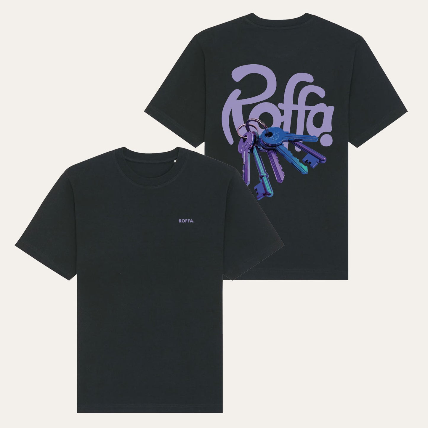 ROFFA. oversized t-shirt zwart - City Keys