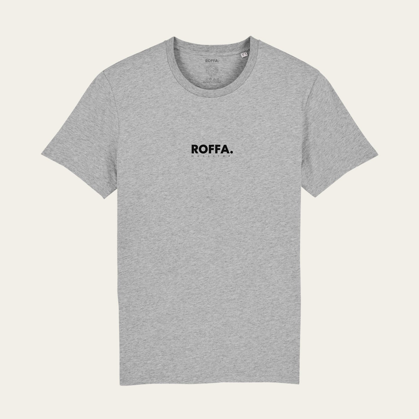 Grijs t-shirt met groot ROFFA. rotterdam logo