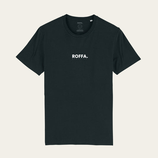 zwart t-shirt met groot ROFFA. rotterdam logo