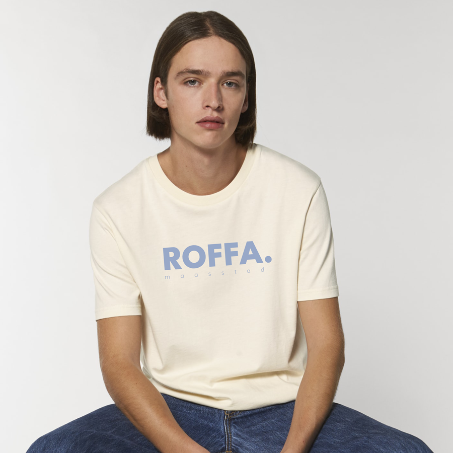 ROFFA. t-shirt Special regular fit - 100% organisch katoen - logo extra groot