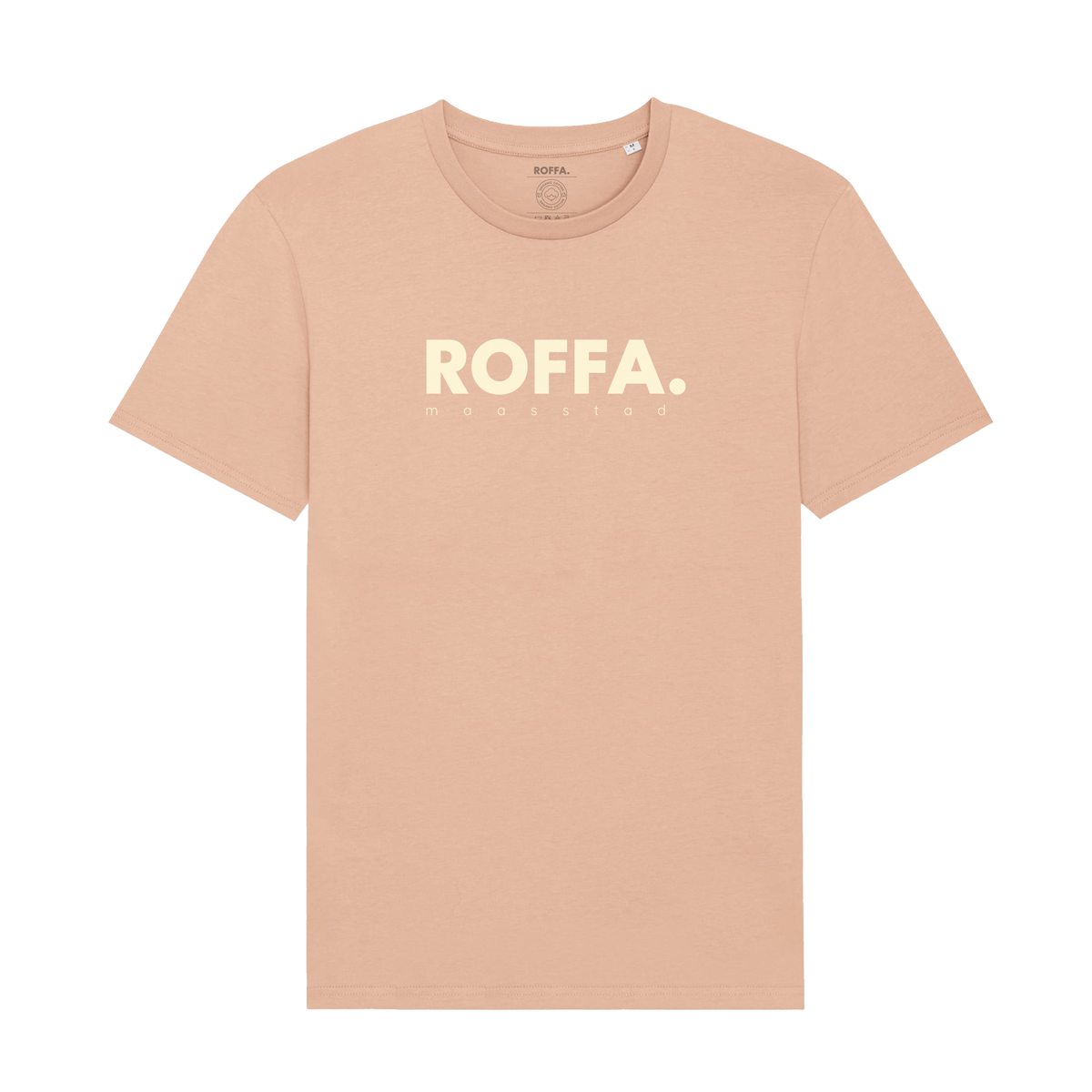 Peach t-shirt met Roffa logo