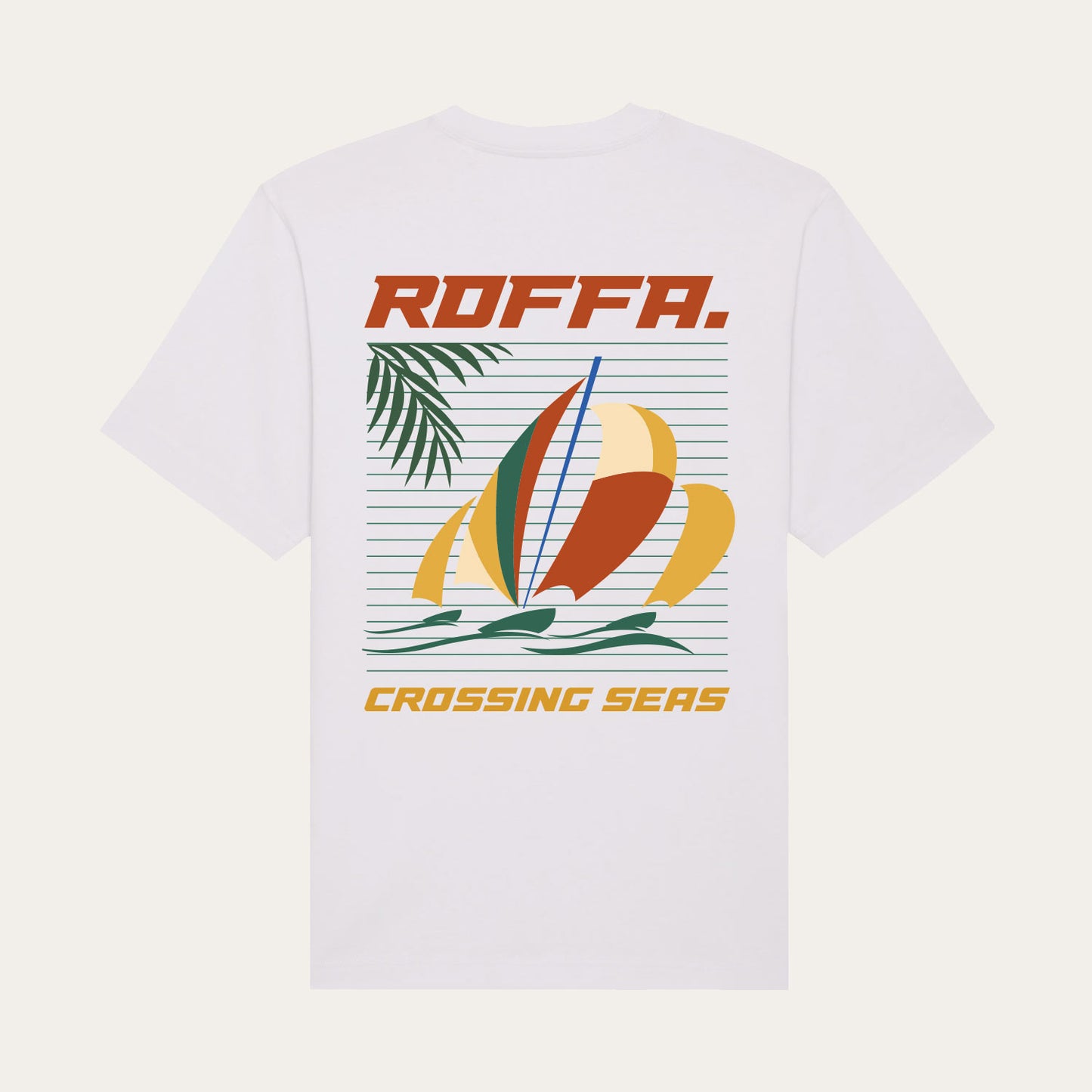 ROFFA. washed oversized t-shirt - Crossing seas - 100% organisch katoen