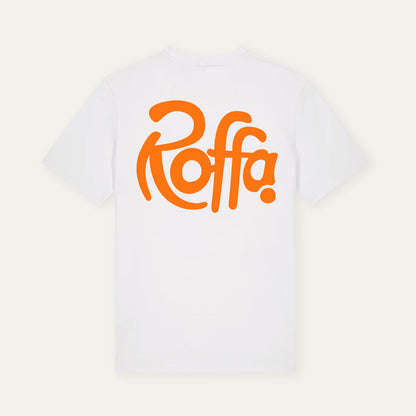 ROFFA. heavy t-shirt oversized wit - City Orange - 100% organisch katoen