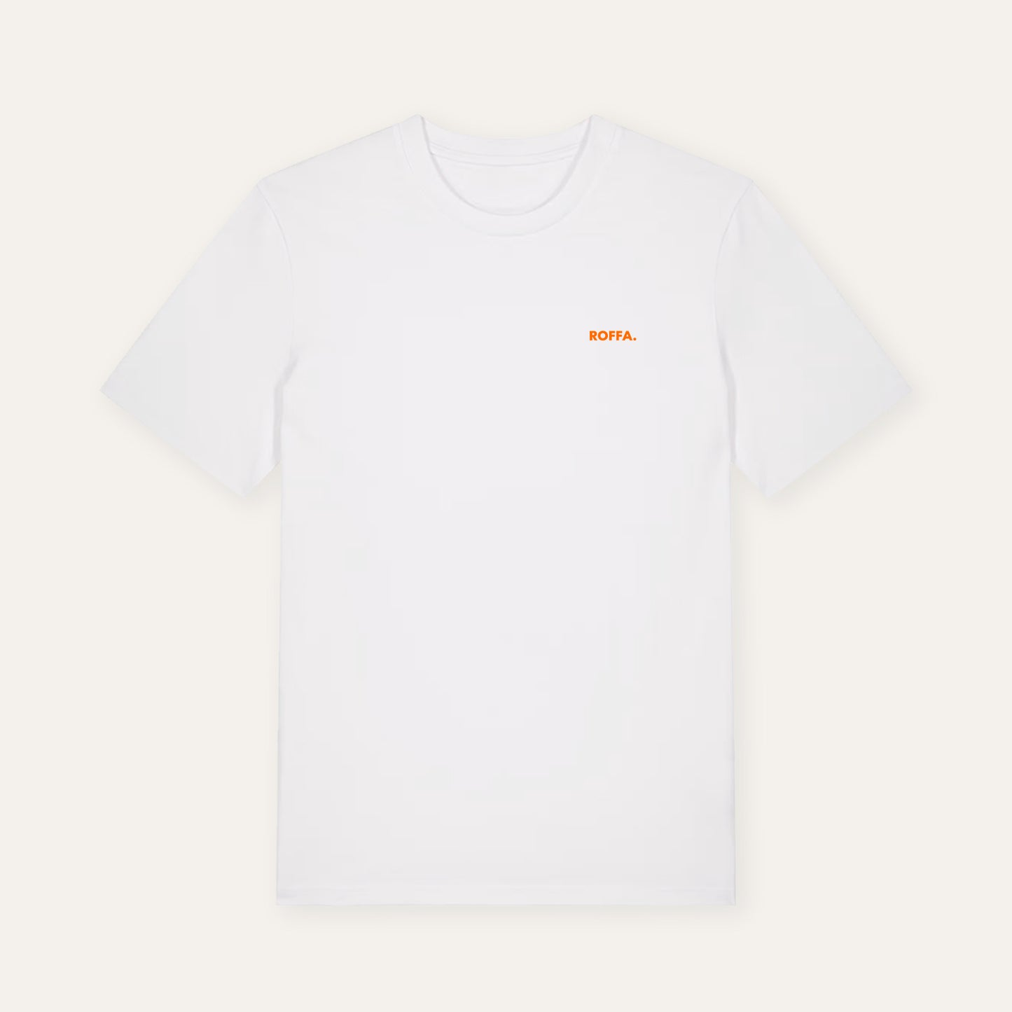 ROFFA. heavy t-shirt oversized wit - City Orange - 100% organisch katoen
