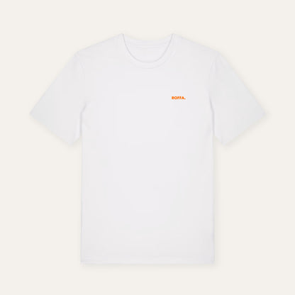 ROFFA. heavy t-shirt oversized wit - City Orange - 100% organisch katoen