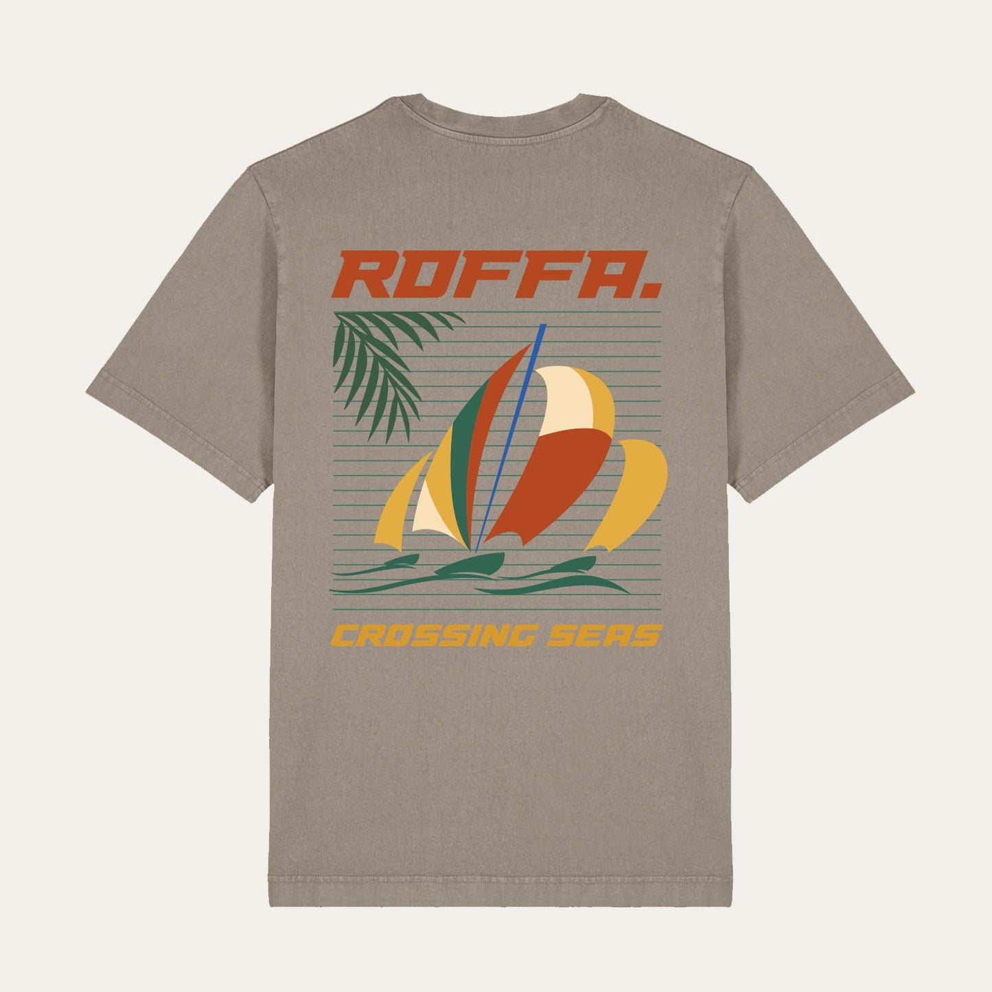 ROFFA. washed oversized t-shirt - Crossing seas - 100% organisch katoen