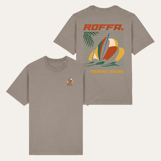 ROFFA. washed oversized t-shirt - Crossing seas - 100% organisch katoen