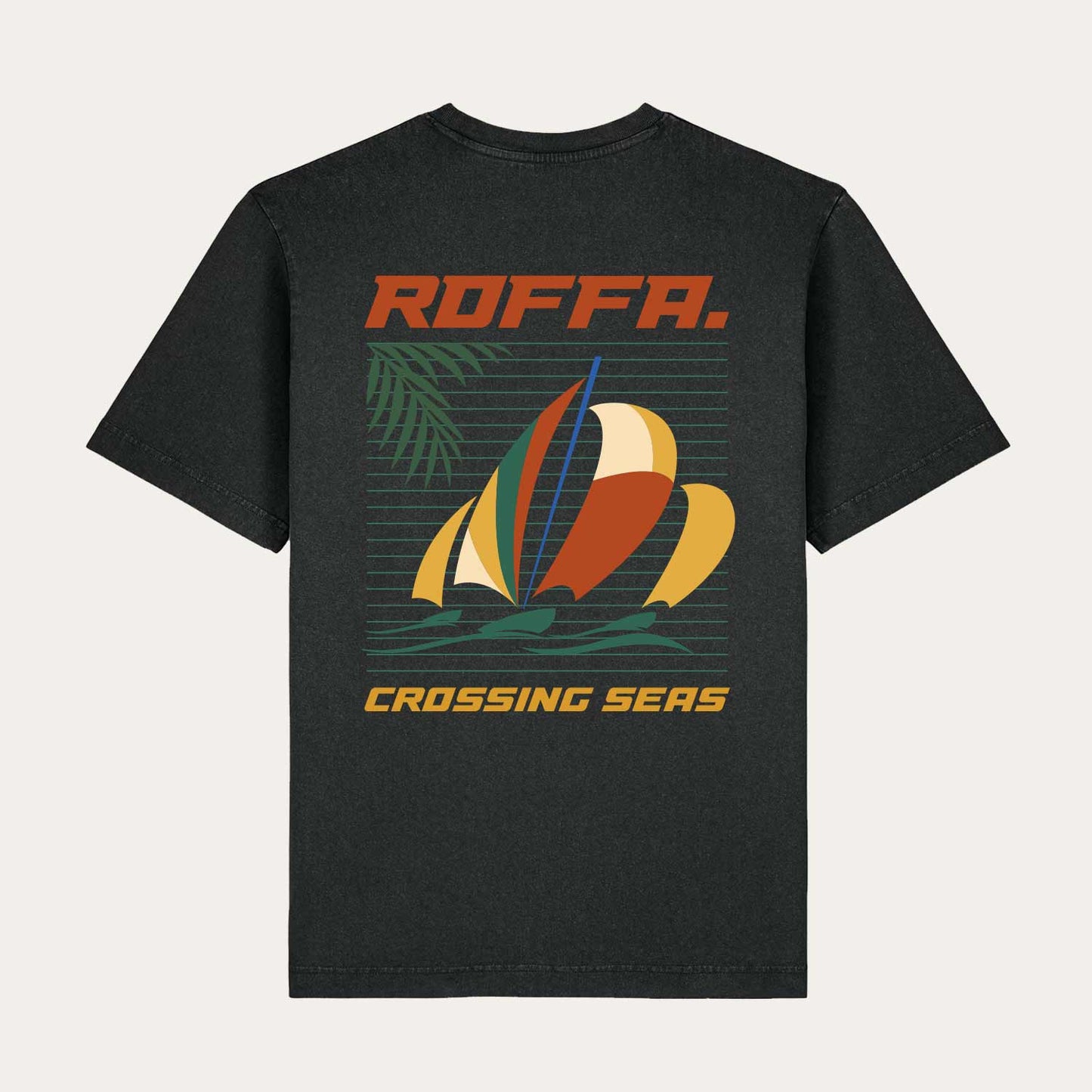 ROFFA. washed oversized t-shirt - Crossing seas - 100% organisch katoen